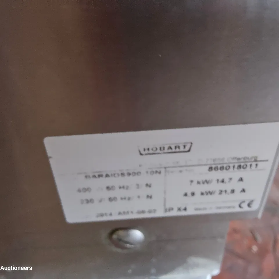 HOBART BARAID S900-10N HOOD TYPE DISHWASHER