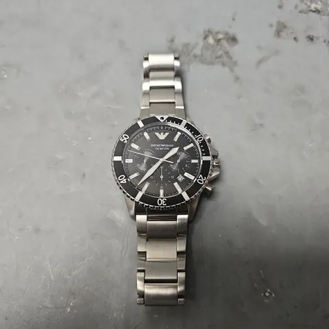 EMPORIO ARMANI 100 METER BLACK DAIL WATCH
