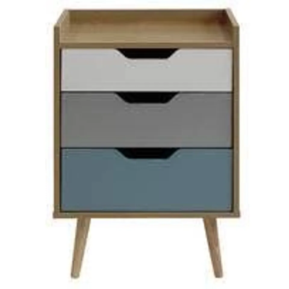 SOMERSBY 3 DRAWER BEDSIDE TABLE