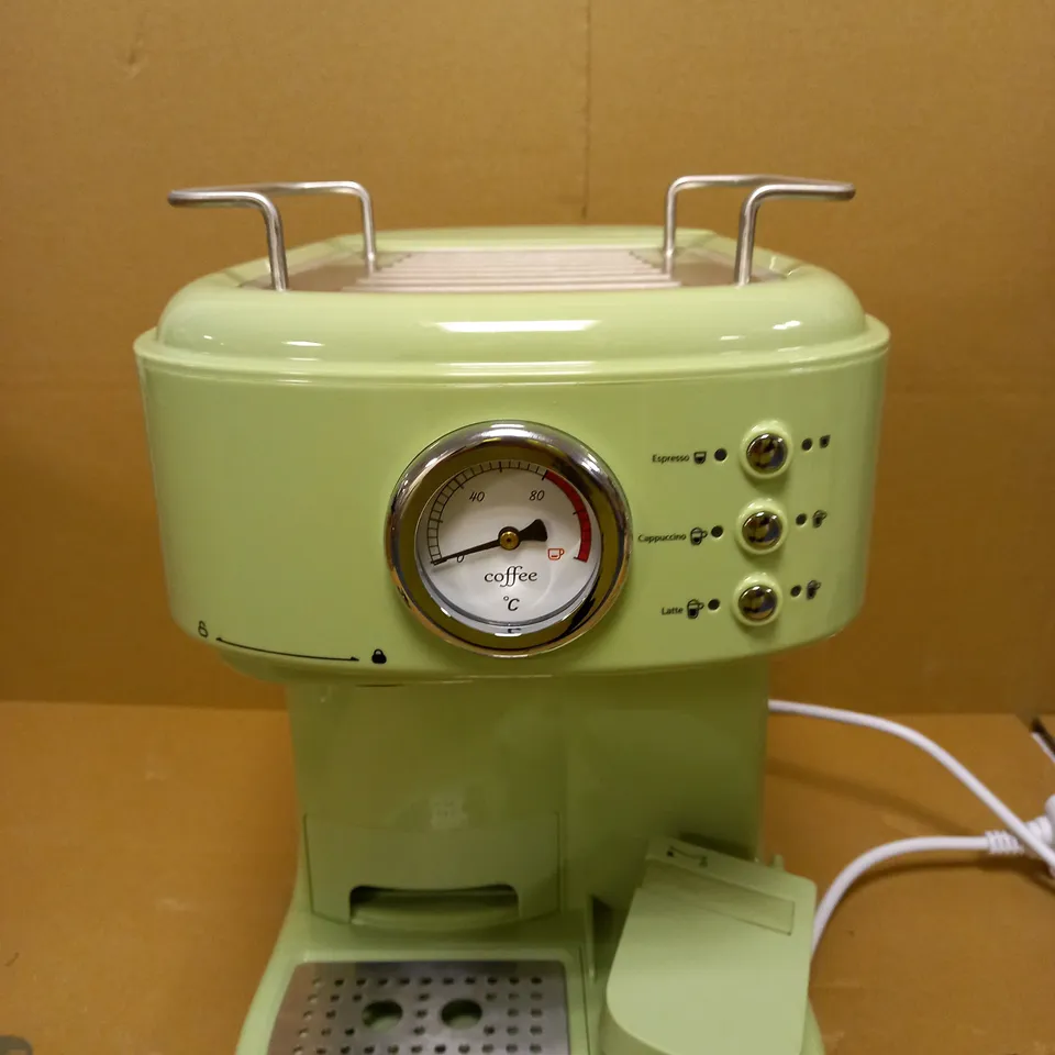 SWAN RETRO ONE TOUCH ESPRESSO MACHINE - GREEN
