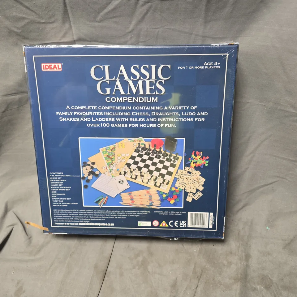 SEALED IDEAL CLASSIC GAMES COMPENDIUM – BOXED FAMILY BOARD GAME