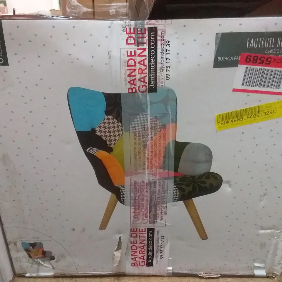 BOXED HELSINKI PATCHWORK CHILDREN'S ARMCHAIR