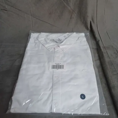 BAGGED HOLLISTER CLASSIC FIT SHIRT IN WHITE SIZE L