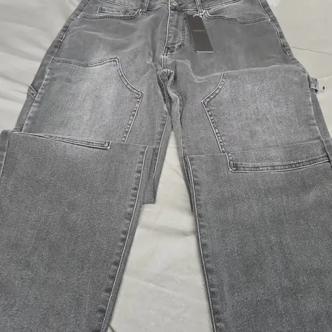 LEGEND CARPENTER WASHED JEANS, GREY - SIZE 36 