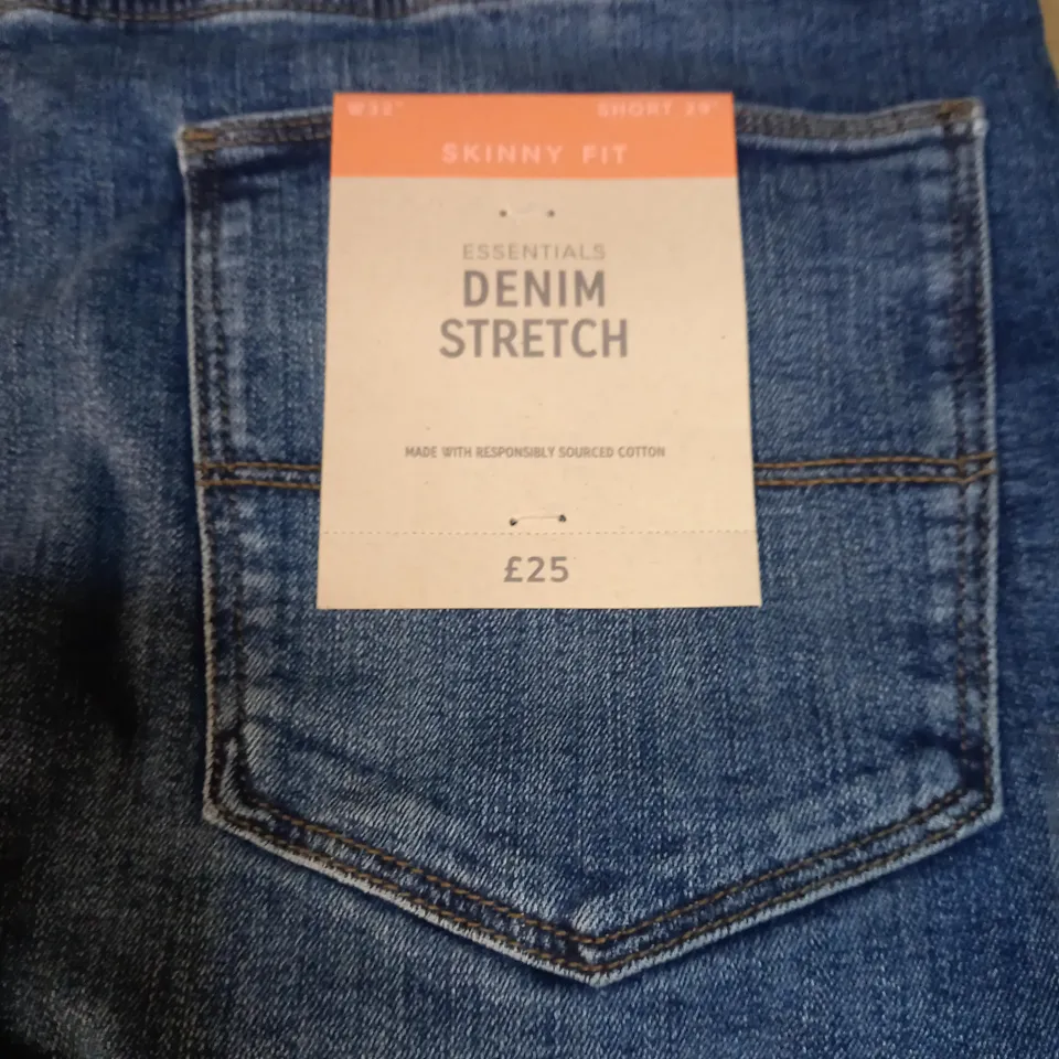 skinny fit essentials denim stretch w32 short 29 