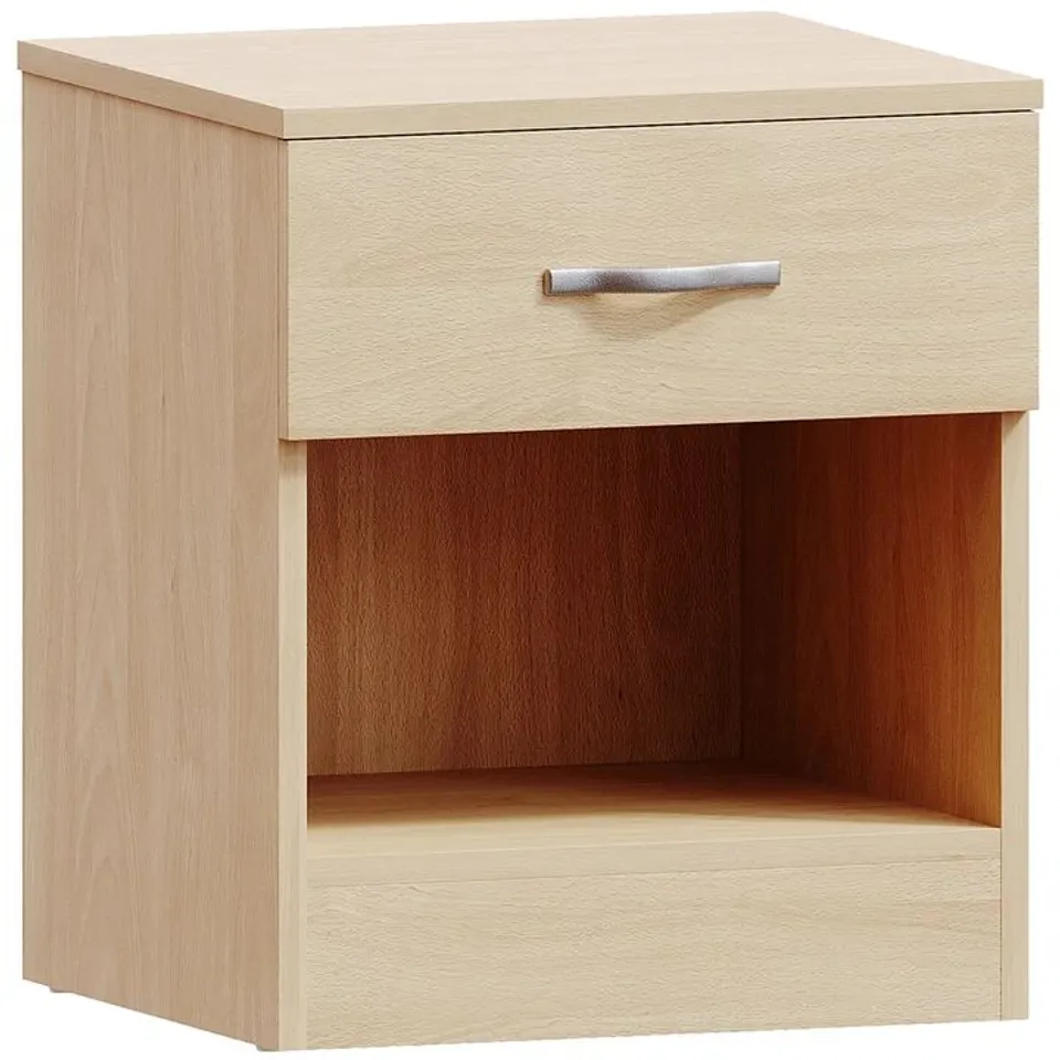 BOXED VIDA DESIGNS RIANO 1 DRAWER BEDSIDE CHEST - PINE