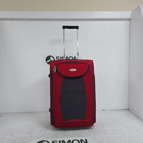 SONADA RED WHEELED TRAVEL LUGGAGE BAG