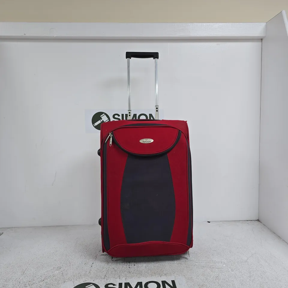 SONADA RED WHEELED TRAVEL LUGGAGE BAG
