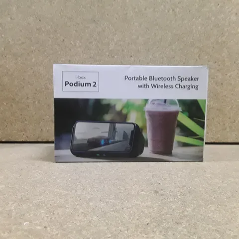 BOXED I-BOX PODIUM 2 PORTABLE BLUETOOTH SPEAKER WITH WIRELESS CHARGING