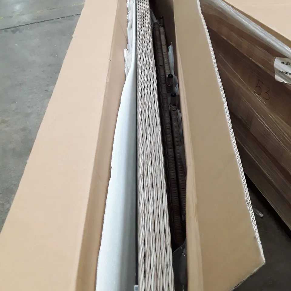 BOXED FIREPIT TABLE RECTANGULAR 2.1M TABLE - NATURAL  