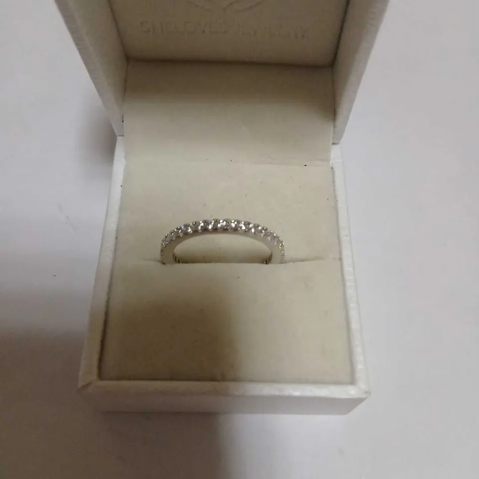 DIAMONIQUE 1.85CT TW CUSHION CUT CLUSTER RING SET STERLING SILVER 