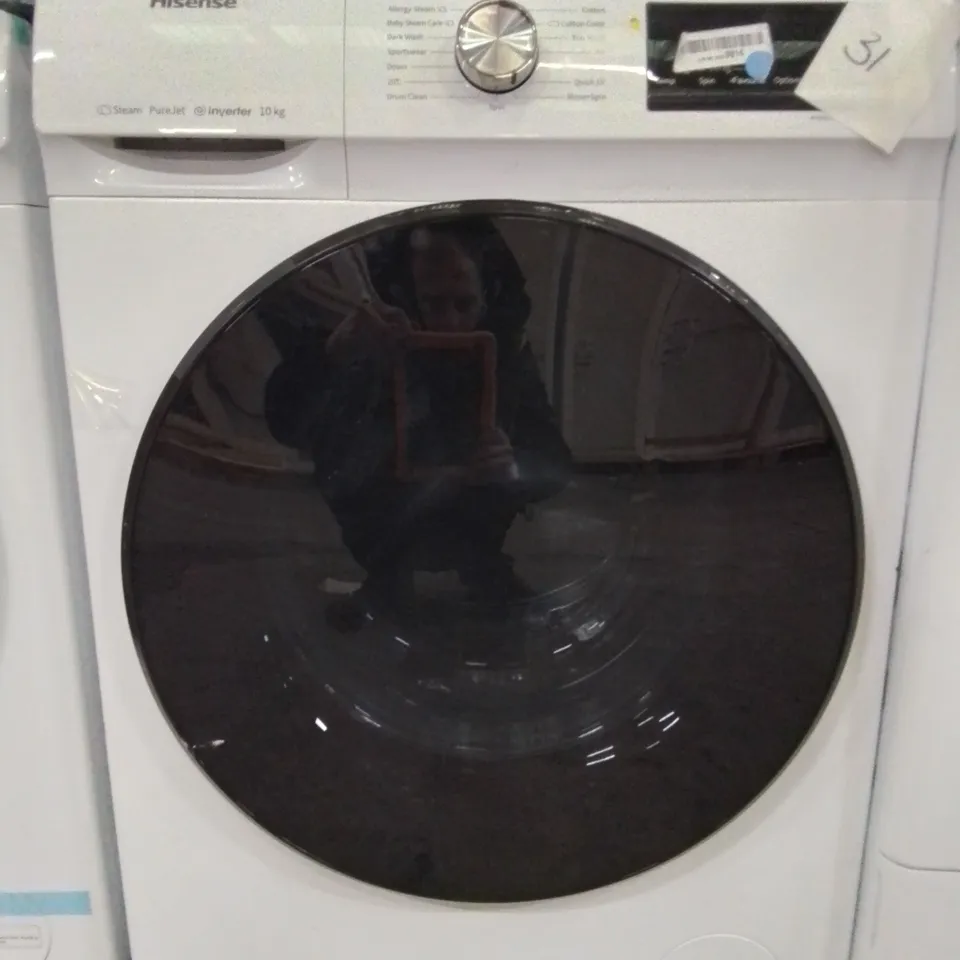 HISENSE FREESTANDING 10 KG WASHING MACHINE - UNPROCESSED RAW RETURN