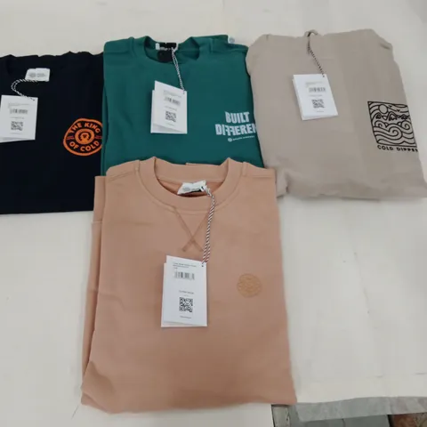BOX OF MIXED ASSORTMENT OF BRAND NEW BRASS MONKEY CLOTHING ITEMS INCLUDING - SWEATSHIRTS, T-SHIRTS, HOODIES, - MIXED SIZES - APPROXIMATELY 36X ITEMS