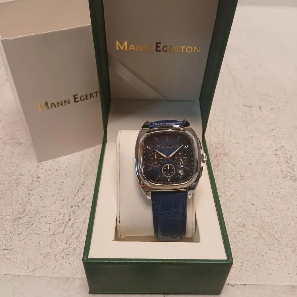 MANN EGERTON GLIDER STEEL BLUE WATCH