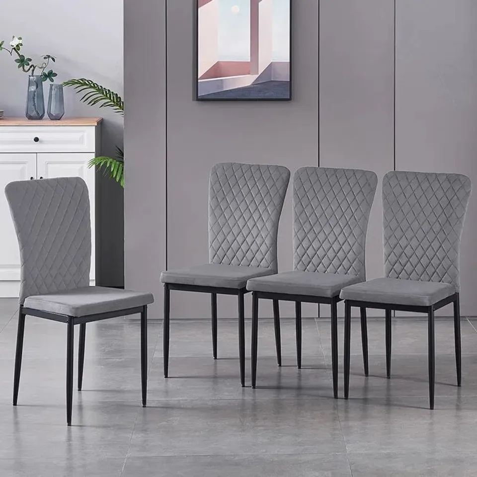 BOXED LEILAUNI TUFTED VELVET ARMLESS CHAIR (SET OF 4)