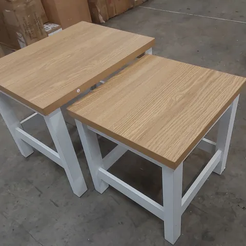 WOODEN NEST OF TABLES 