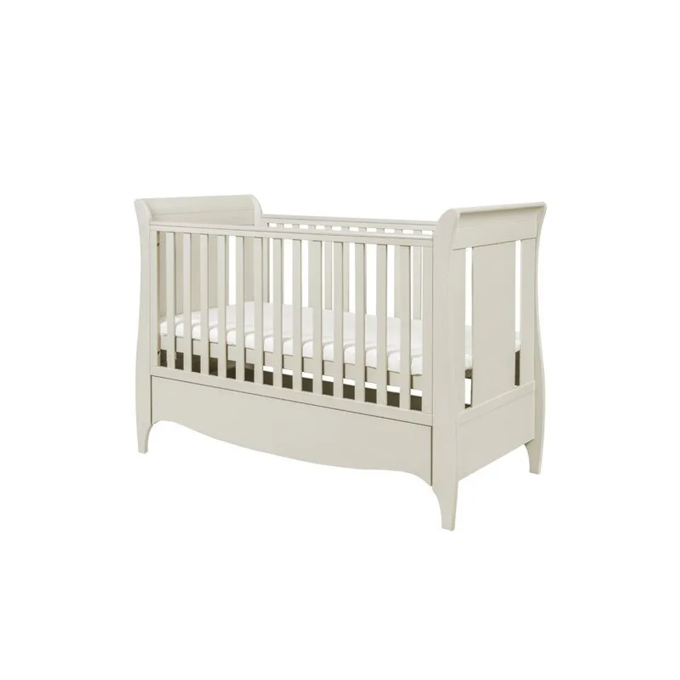 BOXED ROMA SPACE SAVER SLEIGH COT BED LINEN COLOUR