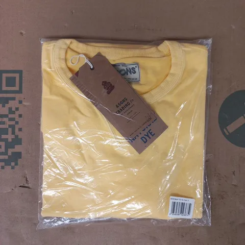 BAGGED & SONS ELEMENT T-SHIRT IN YELLOW SIZE MEDIUM