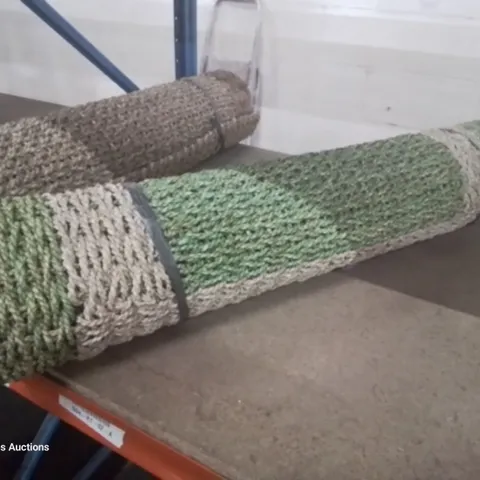 BRAND NEW SMALL WOVEN SISAL RUG GREEN/NATURAL 3