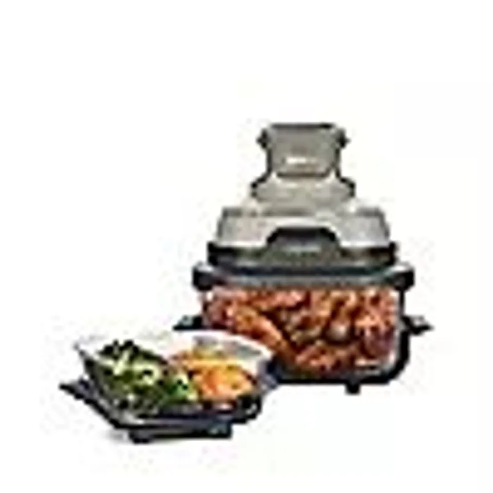 NINJA CRISPI 4-IN-1 PORTABLE GLASS AIR FRYER WITH EXTRA 3.8L CONTAINER