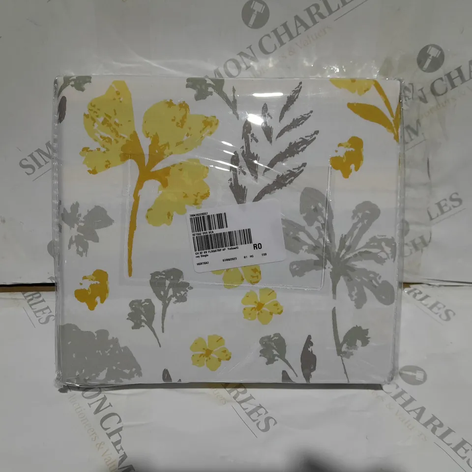 COZEE HOME SUPERSOFT DUVET SET YELLOW/GREY - SINGLE