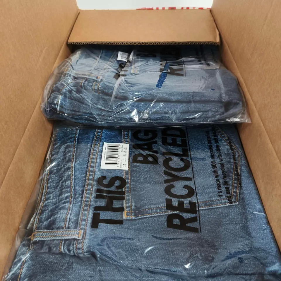BOX OF 10 LOW RISE WIDE JEANS BONDI BLUE SIZE 14