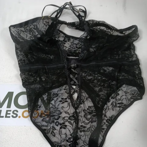 VENUS BLACK LACE BODYSUIT – L