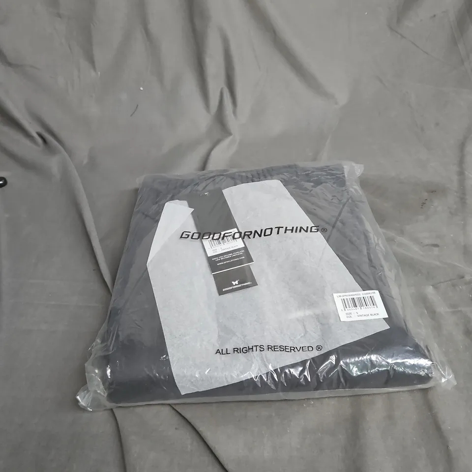 GOOD FOR NOTHING HOODY - VINTAGE BLACK - SIZE S 