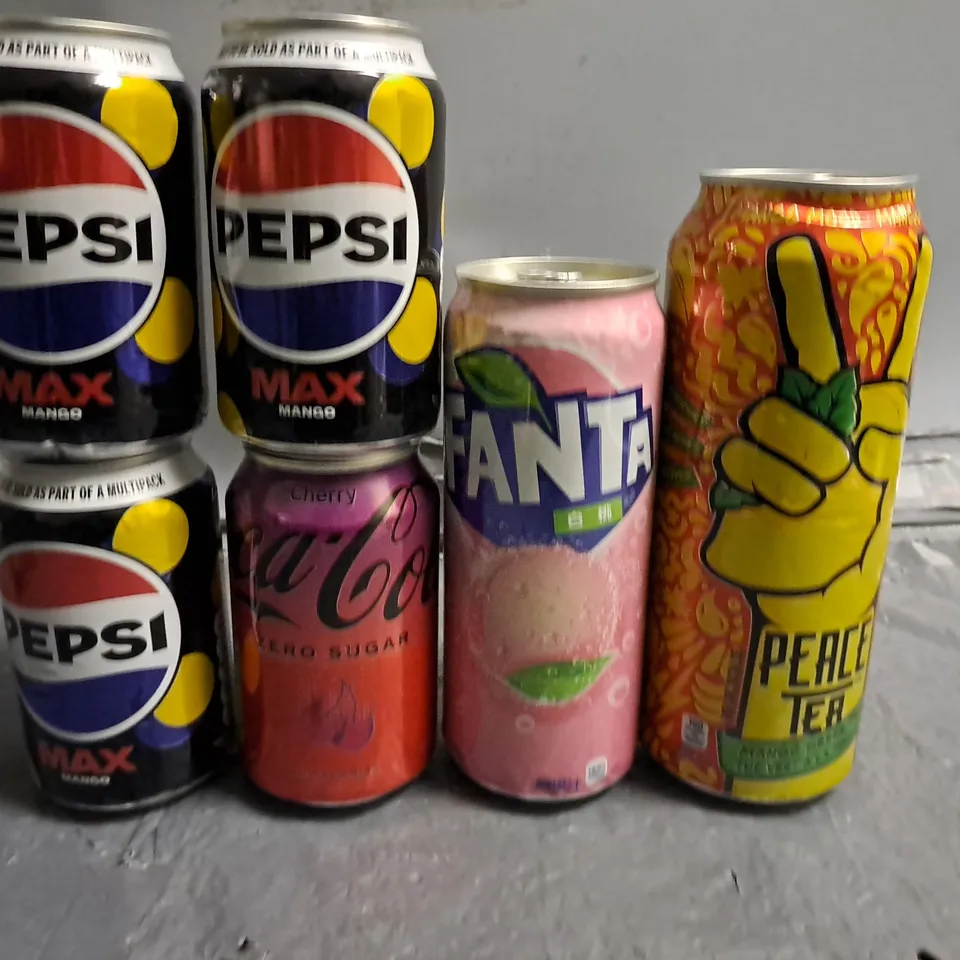 LOT OF 18 ASSORTED DRINKS TO INCLUDE FANTA AND PEPSI