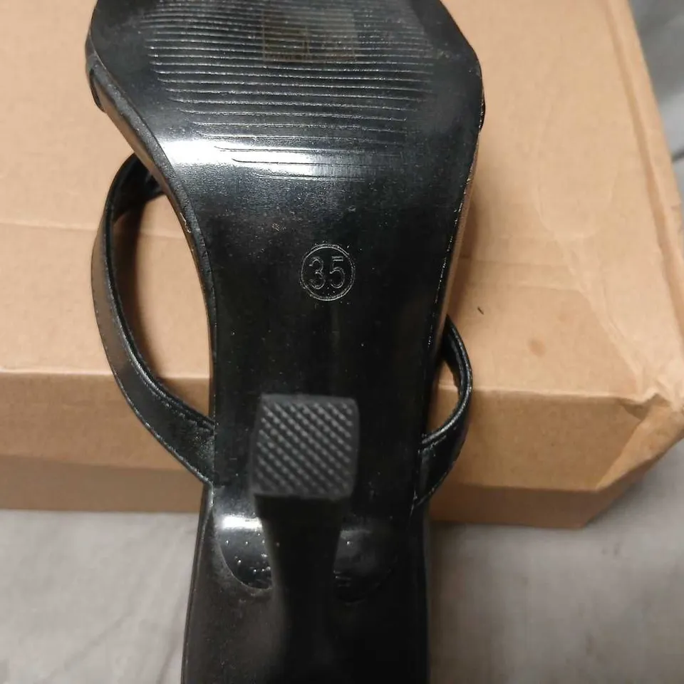 WOMEN'S BLACK HIGH HEEL SANDAL – EU 35 (UK 2.5) (VERIFY MODEL)