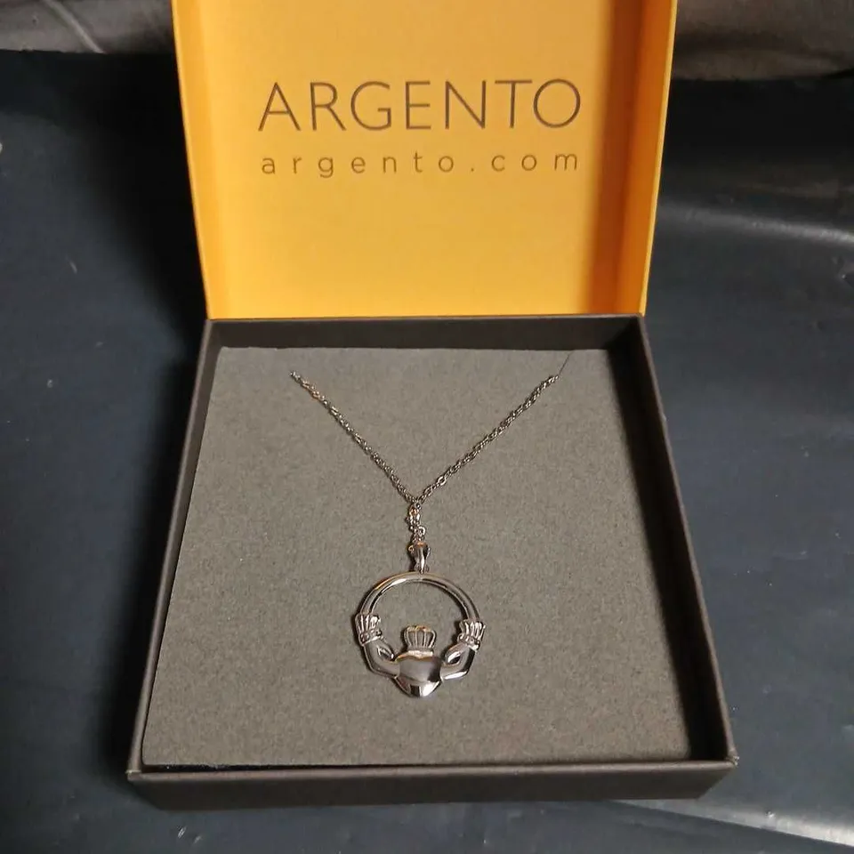ARGENTO CROWN PENDANT NECKLACE IN BOX