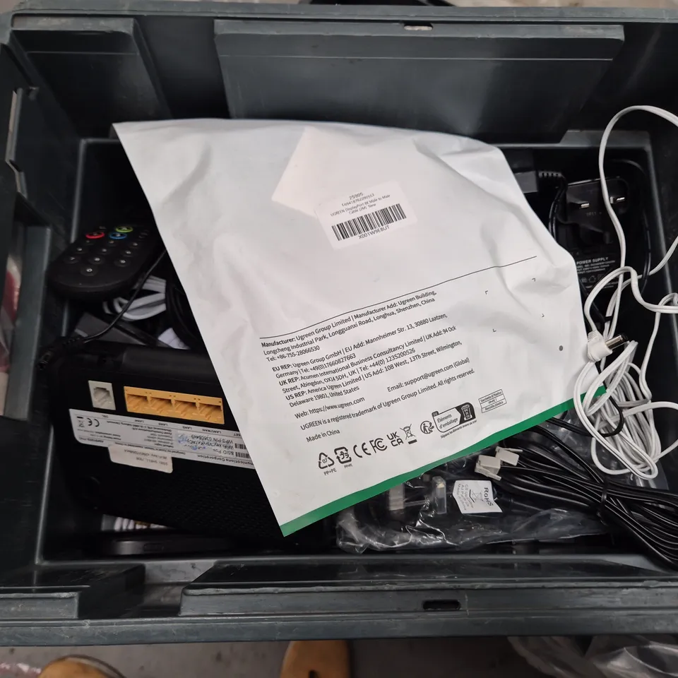 APPROXIMATELY 20 ELECTRICAL ITEMS TO INCLUDE - REMOTE CONTROLS, WIFI HUB AND POWER ADAPTERS