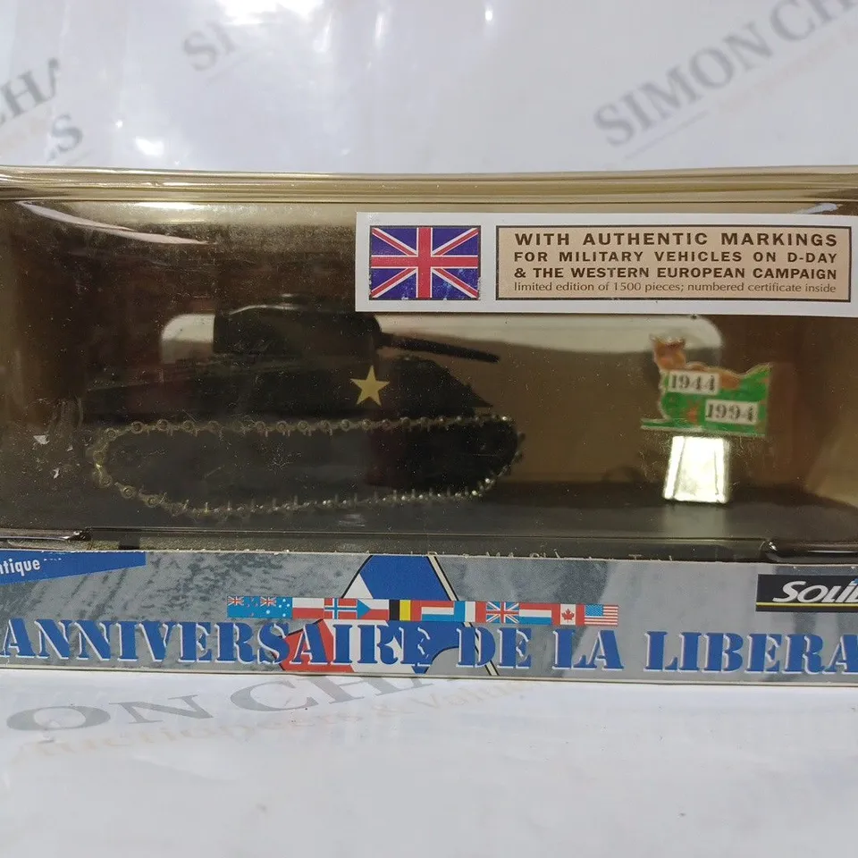 BOXED SOLIDO 50TH ANNIVERSARY OF THE LIBERATION OF FRANCE 1944-1994 M4 SHEMAN TANK MODEL