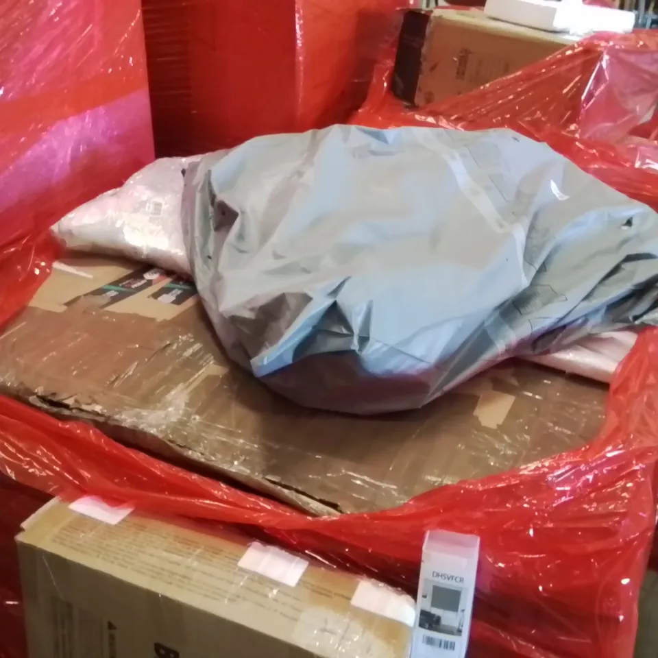 PALLET OF ASSORTED HOUSEHOLD GOODS AND PRODUCTS TO INCLUDE;BEDSIDE BABY BED,ROLLER BLINDS,PICTURE FRAMES 