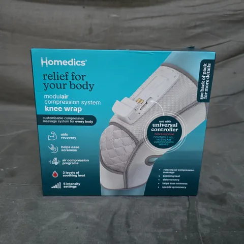 HOMEDICS RELIEF FOR YOUR BODY MODULAR COMPRESSION KNEE WRAP – BOXED