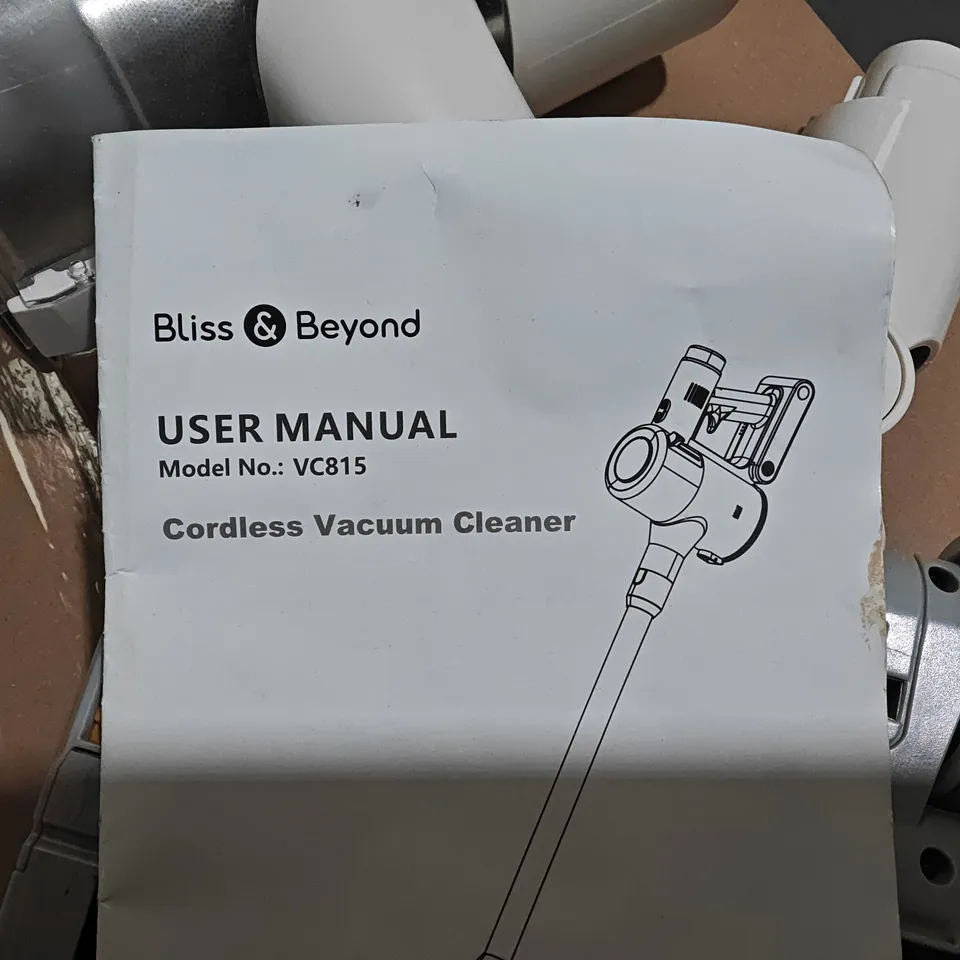 BLISS & BEYOND CORDLESS VACUUM CLEANER VC815 WITH FLOOR HEAD & WAND