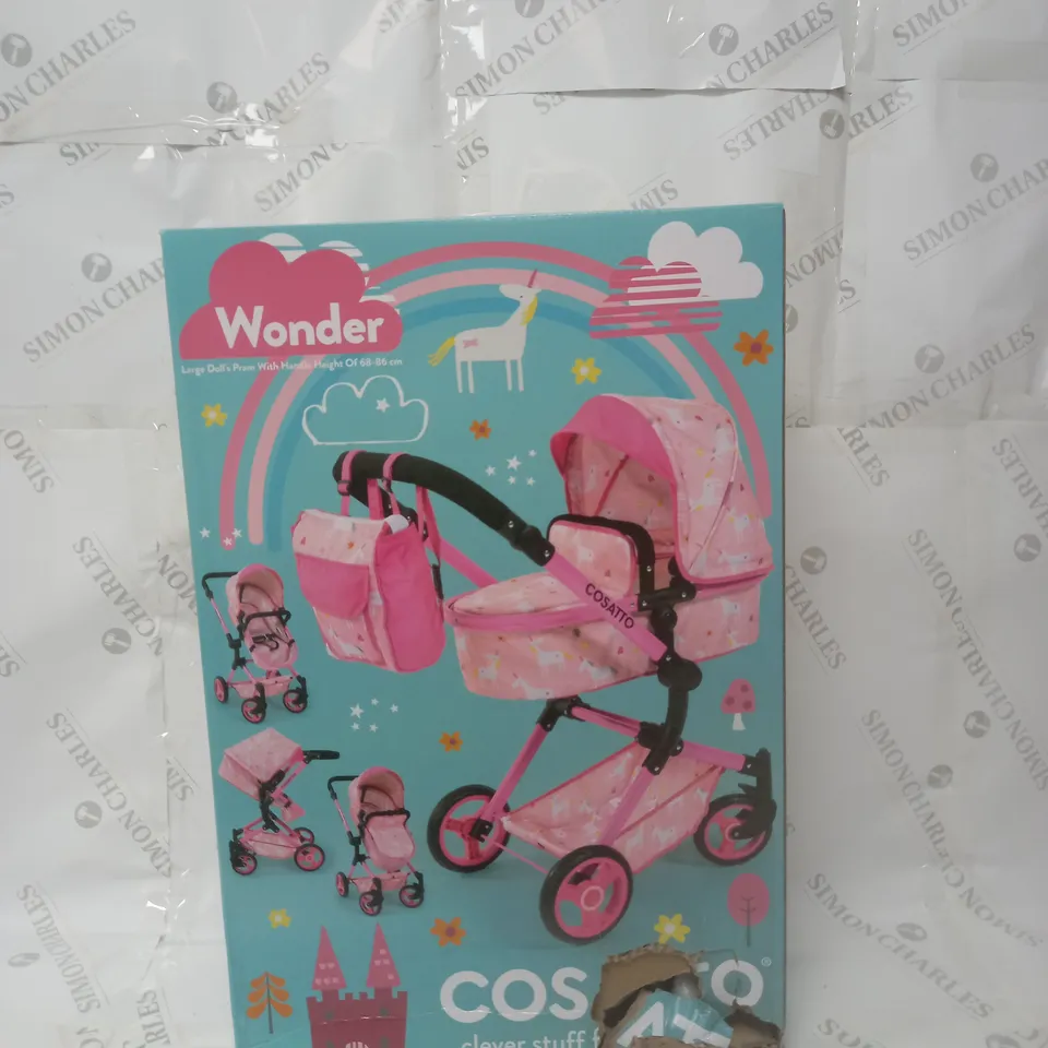 UNICORN PRINT WONDER DOLL PRAM RRP £54.99