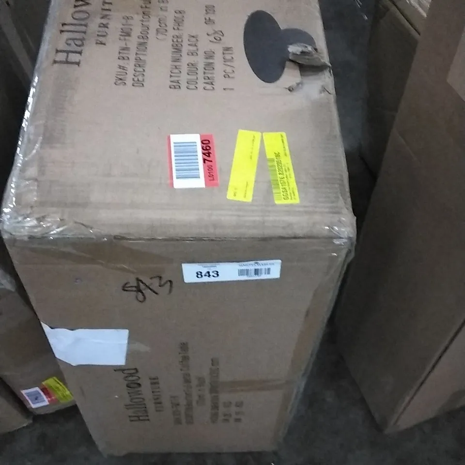 BOXED BOURTON FULL METAL COFFEE TABLE 70CM BLACK (1 BOX)