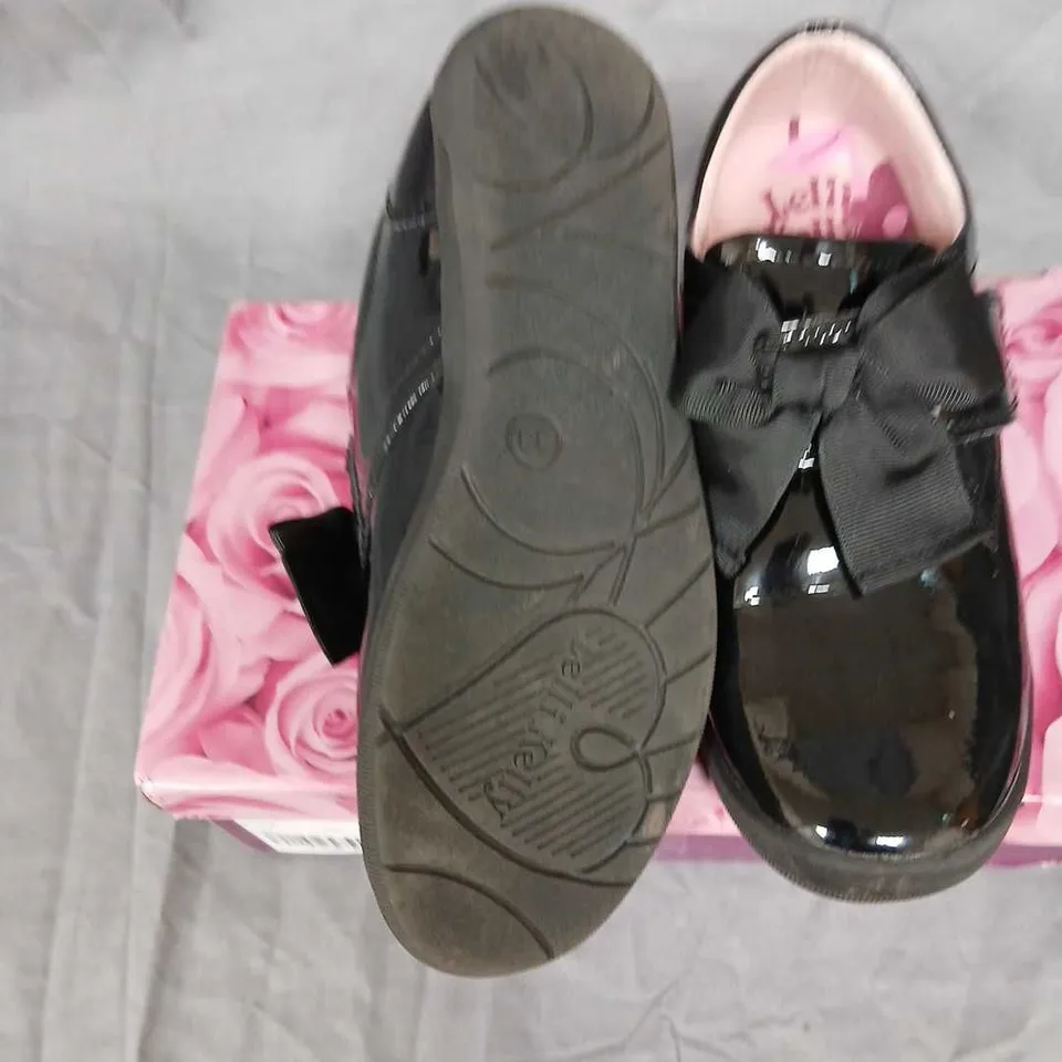 LELLI KELLY BLACK PATENT BOW SHOES – GIRLS (EU 33)