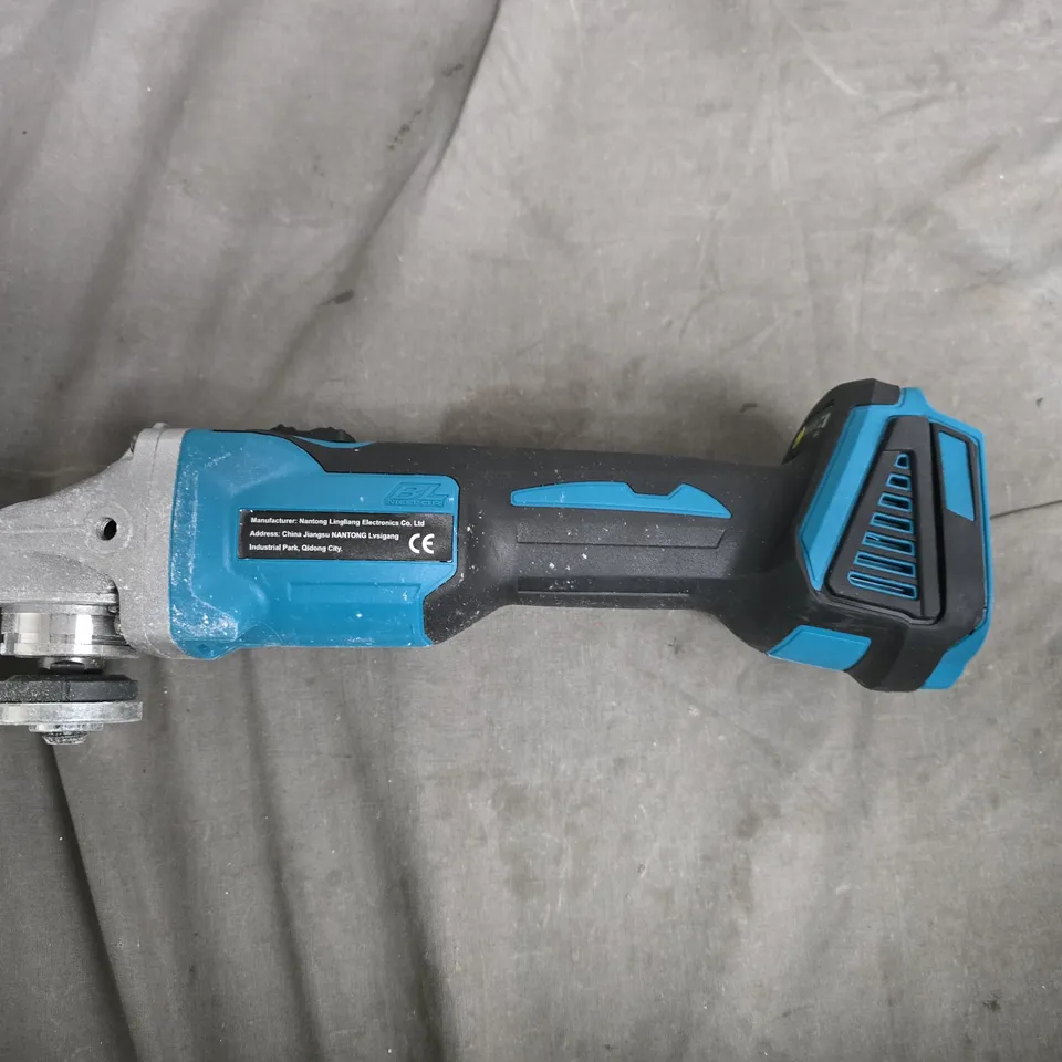 Cordless Angle Grinder – blue/black, integrated battery 