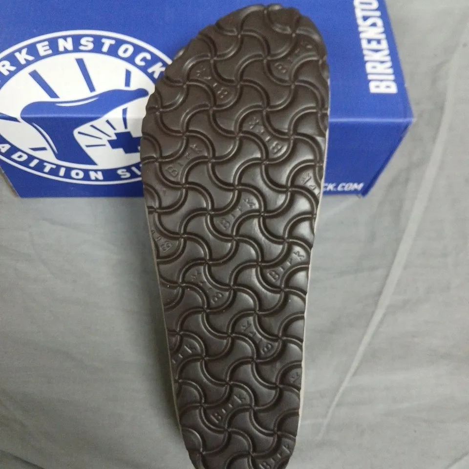 BOXED BIRKENSTOCK NAPLES WRAPPED GRAY SLIP-ON SHOES – EU 43 (UK 9)