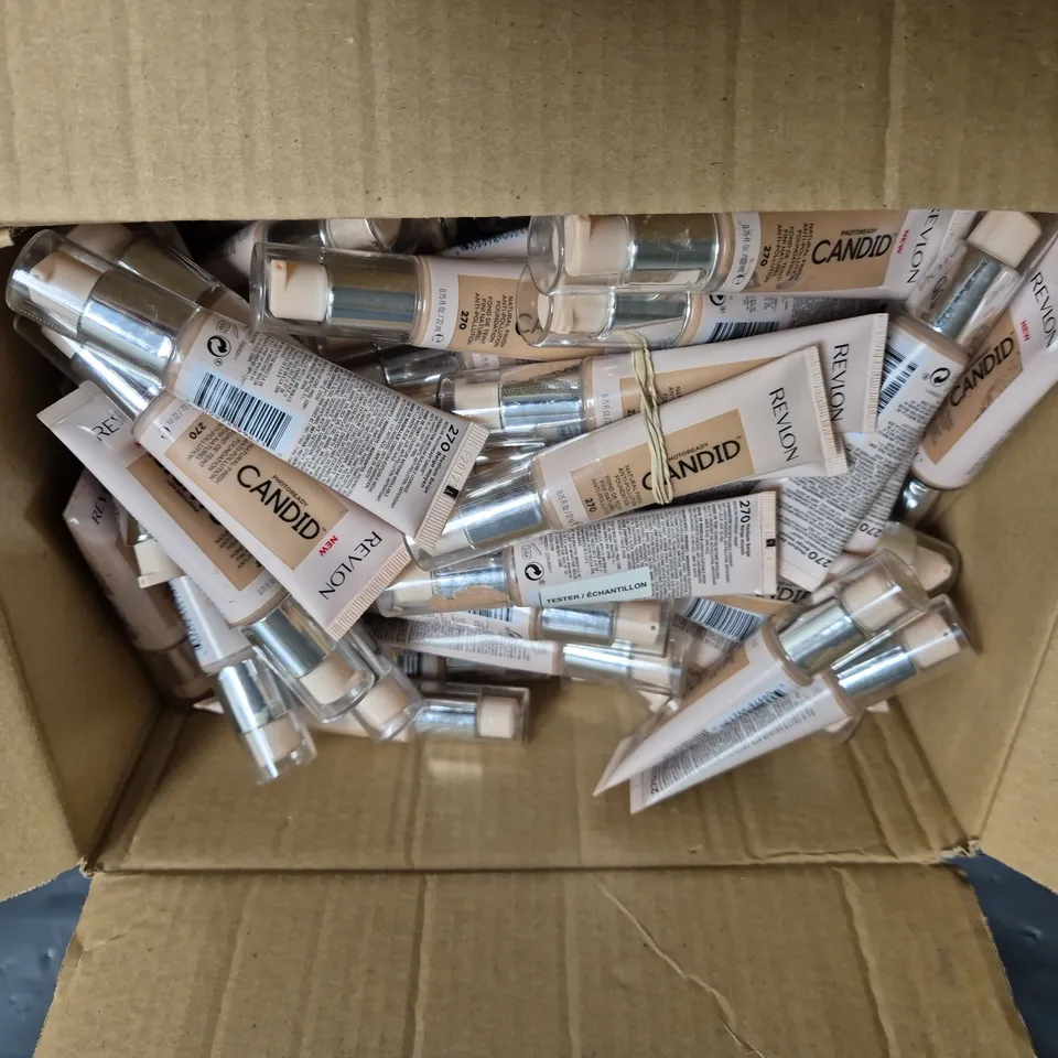 APPROXIMATELY 60 REVLON CANDID NATURAL FINISH ANTI-POLLUTION FOUNDATION - ASSORTED SHADES - 22ML