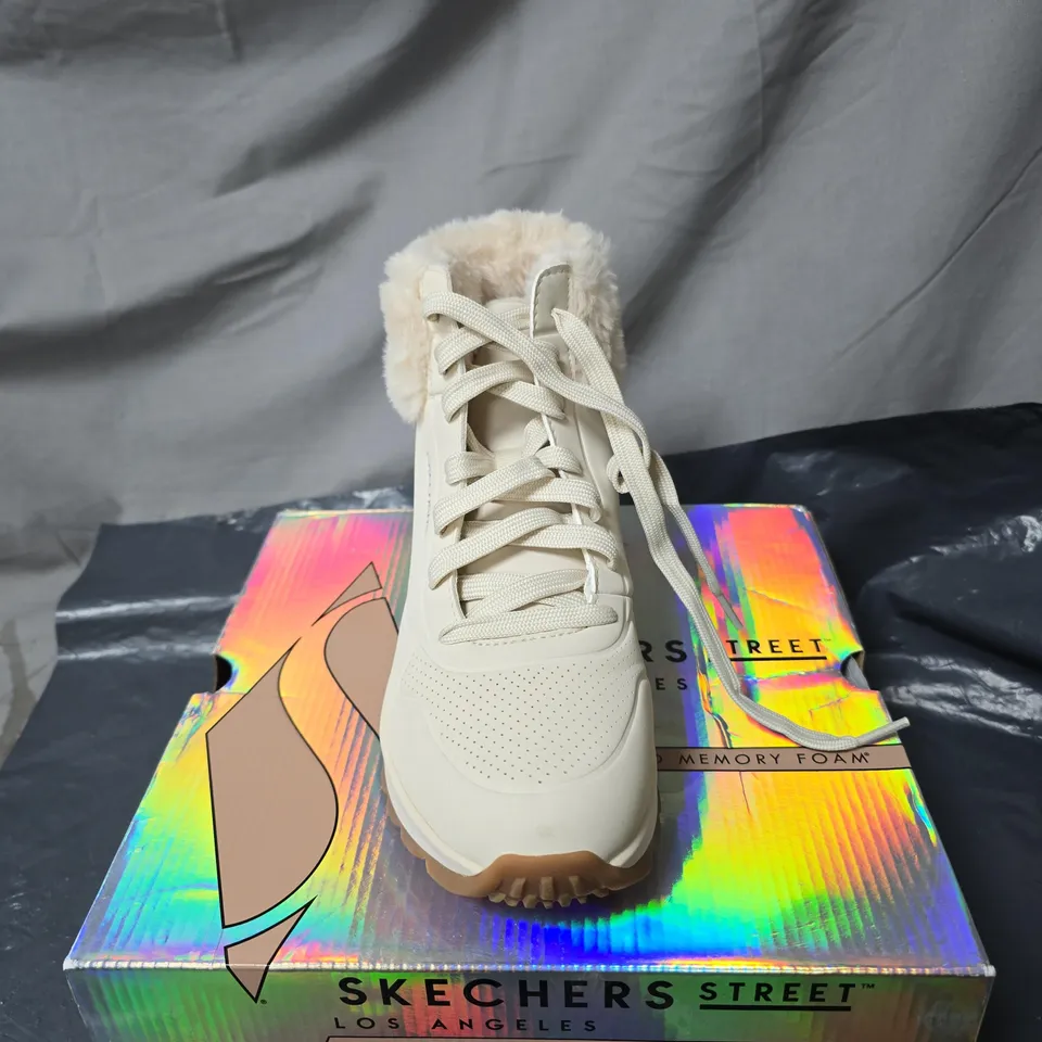 SKECHERS STREET LOS ANGELES FUR-LINED BOOTS – BEIGE (WOMEN’S) 5 