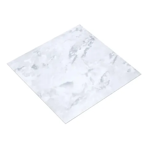 BOXED BENNIT PEEL AND STICK 45.72CM X 45.72CM PVC SINGULAR TILE IN WHITE - SET OF APPROXIMATELY 24 (1 BOX)