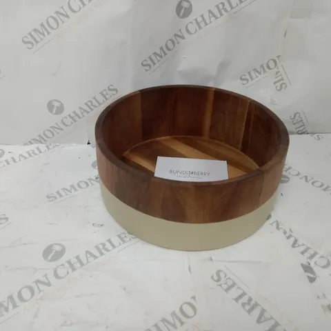 BOXED BUNDLEBERRY BY AMANDA HOLDEN ACACIA WOOD SERVING BOWL