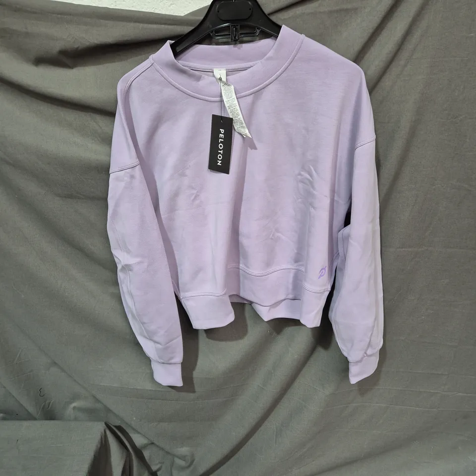 PELOTON LAVENDER CROPPED SWEATSHIRT – WOMEN'S UK 8 (US 4)