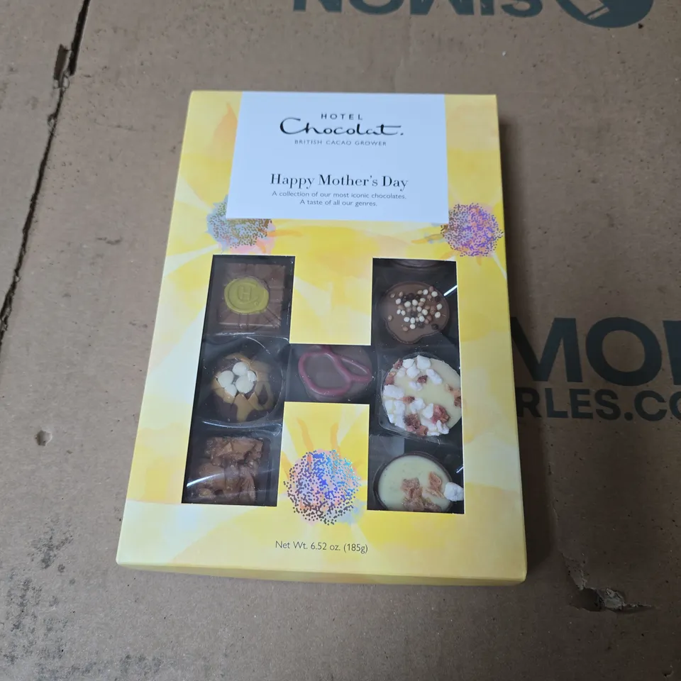 HOTEL CHOCOLATE HAPPY MOTHER'S DAY BOXED CHOCOLATES – 6.5 OZ (185 G) - BEST BEFORE JULY 2027 