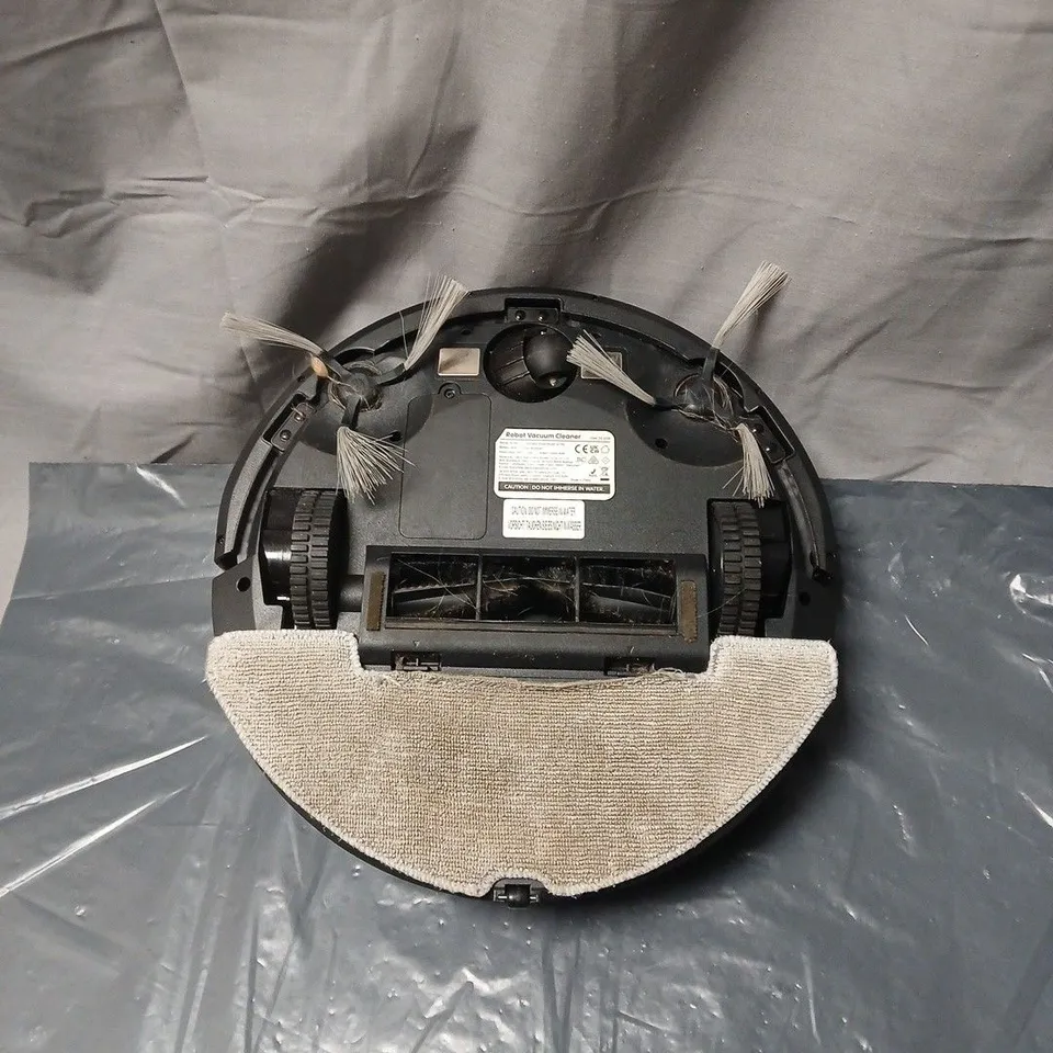 ROBOT VACUUM CLEANER – CIRCULAR BLACK UNIT WITH 'INNOVATE FURTHER' BRANDING