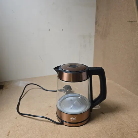 NEO GLASS ELECTRIC KETTLE β COPPER & BLACK FINISH