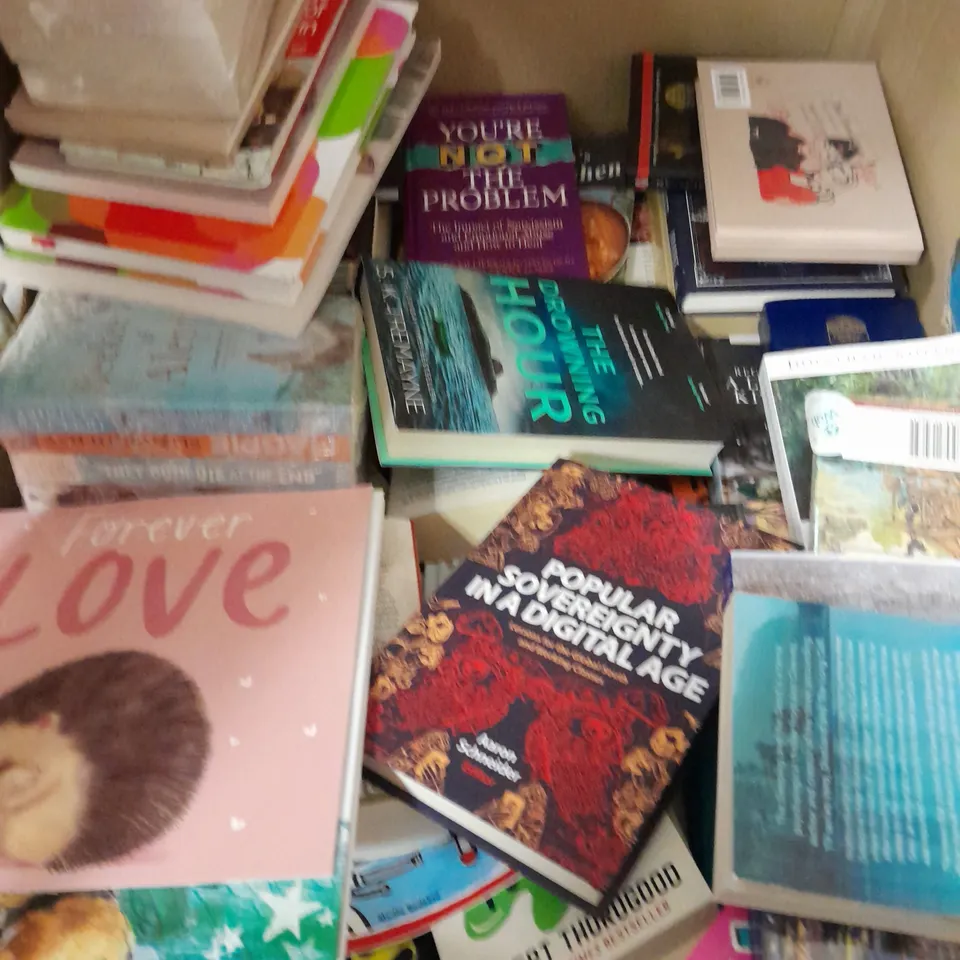 LARGE QUANTITY OF ASSORTED BOOK TO INCLUDE FICTION & NON FICTION - COLLECTION ONLY